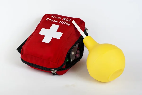 stock image Enema and first aid kit