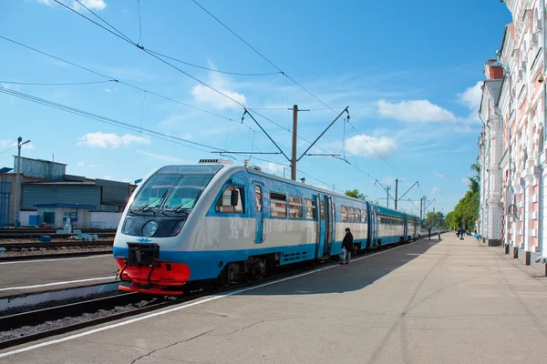 Trein. locomotief met dieselmotor — Stockfoto
