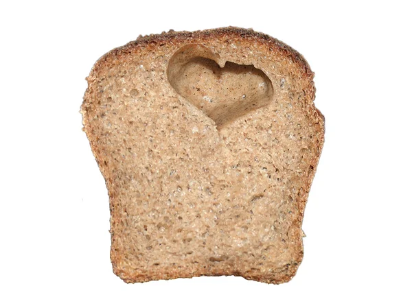 stock image Bread with a heart inside