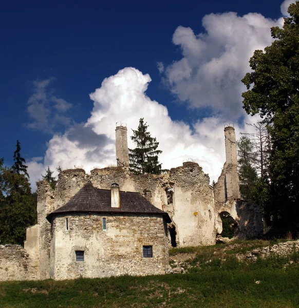 Sklabina 城堡和庄园的房子 — 图库照片