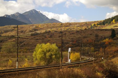 Railroad and mountain clipart