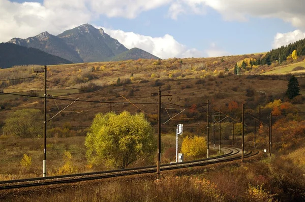 stock image Railroad and mountain