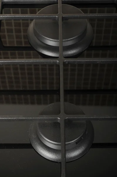 gaz soba üzerinde iki gaz brülörleri