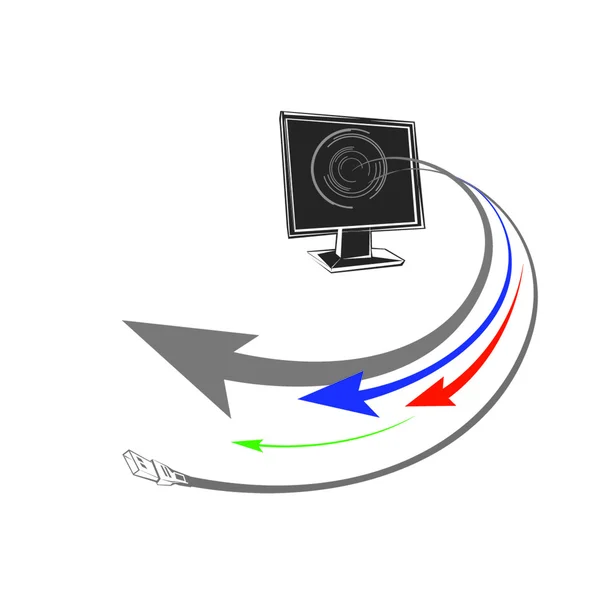 Computer.vector afbeelding — Stockvector