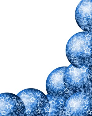 Blue Christmas Corner Frame clipart