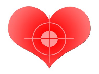 Aim To Red Heart clipart