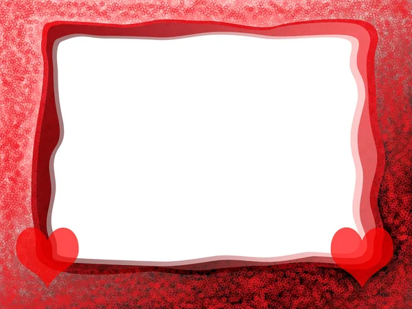 Red Hearts Frame — Stock Photo, Image