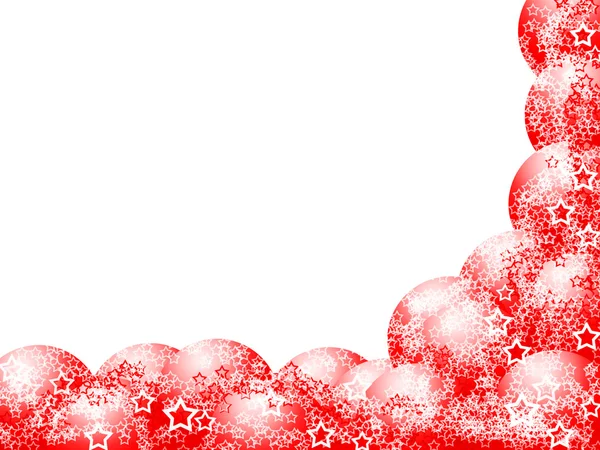 Elegantní vánoční červená rohový rám — Stock fotografie