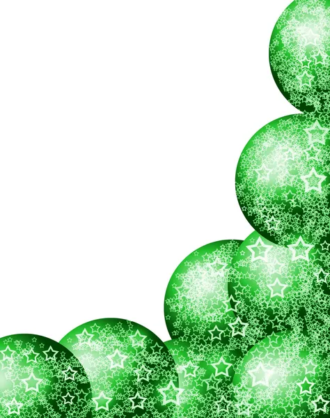 Рождественский зеленый уголок — стоковое фото