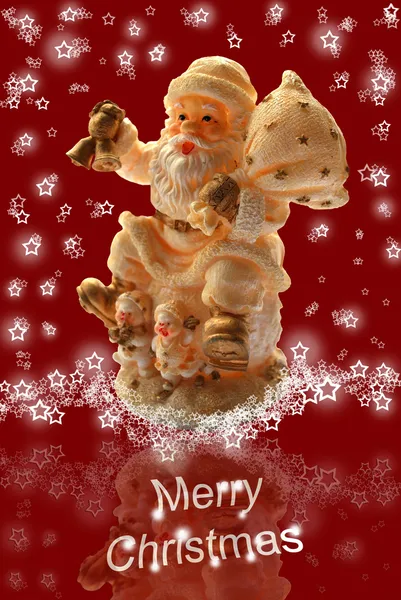 레드 크리스마스 카드 — 스톡 사진