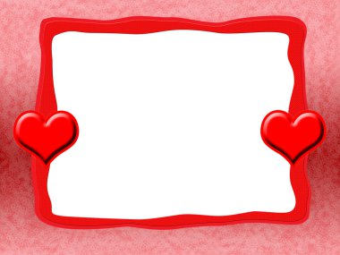 Frame with Red Hearts clipart