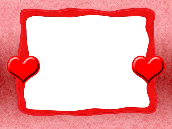 Frame with Red Hearts — Stock Photo, Image