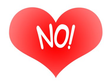 Heart Says No clipart