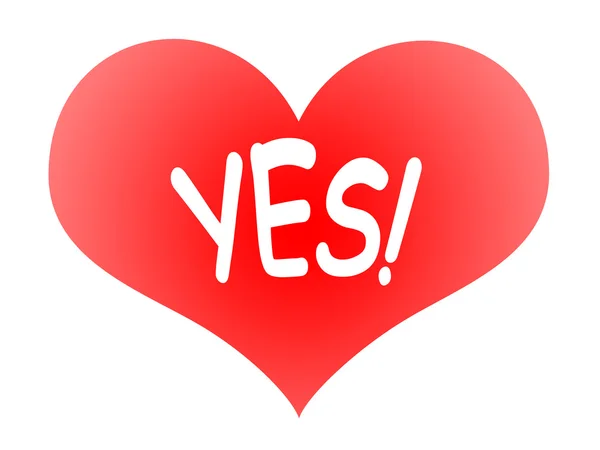 Heart Says Yes — Stock Photo, Image