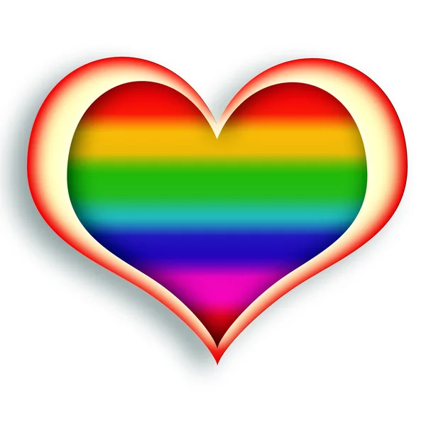 Regenboog hart — Stockfoto