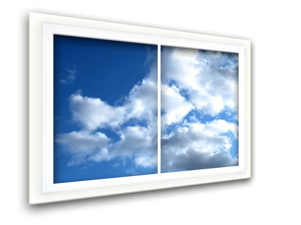 Vista finestra cielo — Foto Stock