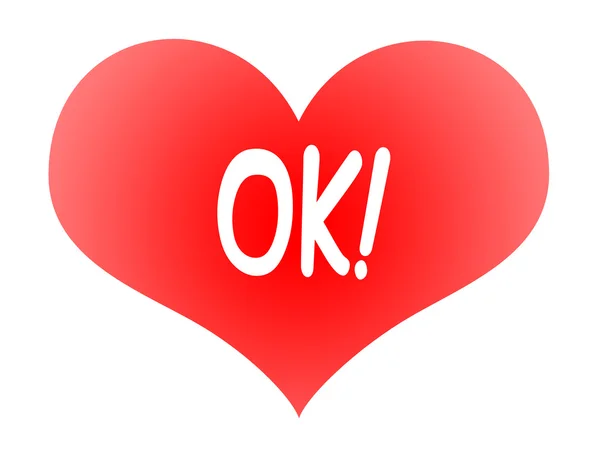 Heart Says OK — Stock Photo, Image