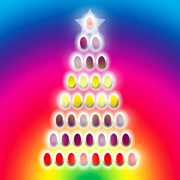 Colorful Christmas Tree — Stock Photo, Image