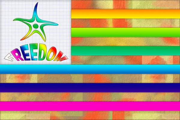 Colorful Flag of Freedom — Stock Photo, Image