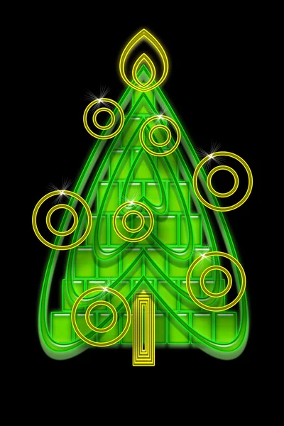 Abstract kerstboom — Stockfoto
