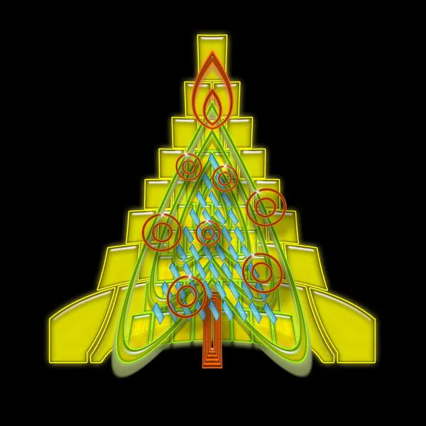 Geometric Christmas Tree — Stock Photo, Image