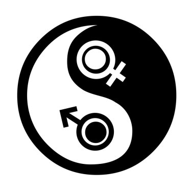 Venus and Mars Yin Yang Harmony clipart