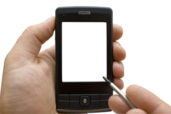Mano con PDA — Foto de Stock