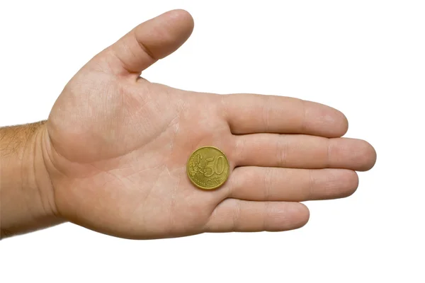 stock image Coin in hand