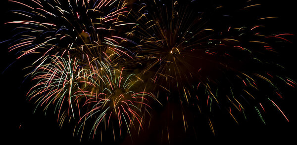 Colorful firework show