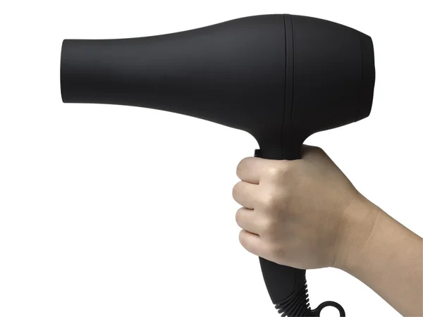 Saç bir el kurutma makinesi — Stok fotoğraf