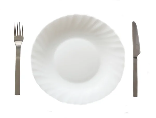 Instelling met diner-plaat — Stockfoto