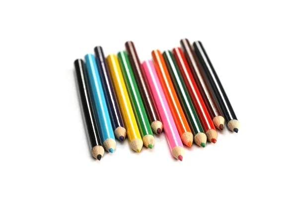 Assortment of coloured pencils — Stock Photo, Image