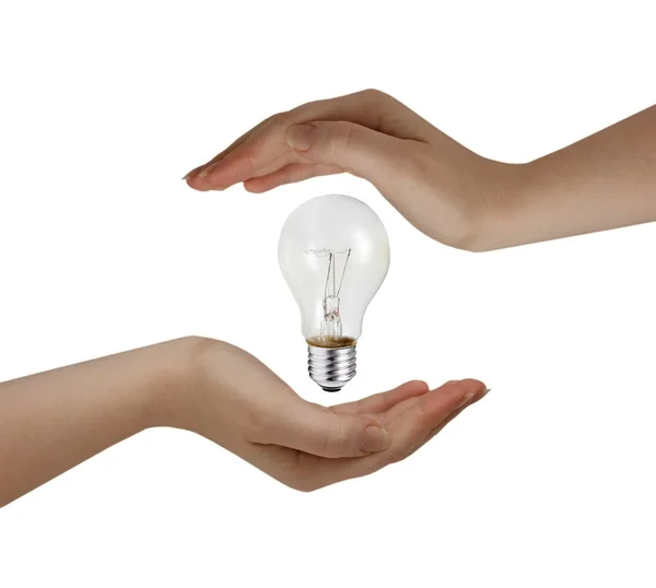 stock image Lamp on hands