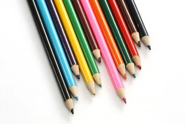 Асортимент кольорових олівців — стокове фото