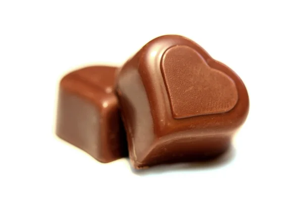 Шоколад в форме сердца на День Святого Валентина — стоковое фото