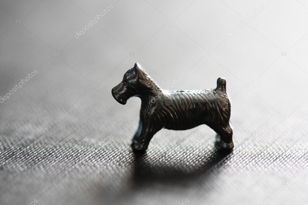 Steel dog figurine