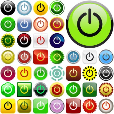 Power buttons clipart