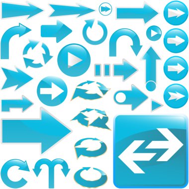 Arrow set. clipart