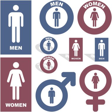 Men and women icons. clipart