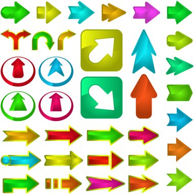 Arrow set vector for web design. clipart