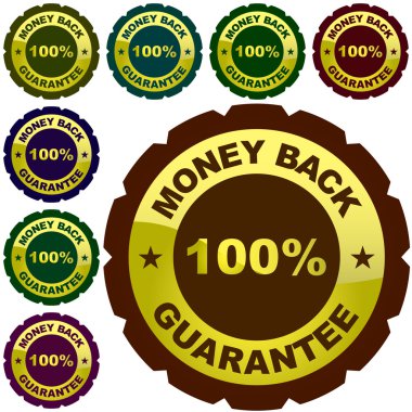 Vector money back label. clipart