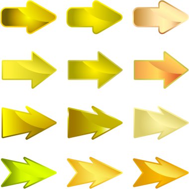 Set of vector arrows. Vector collection for design. clipart