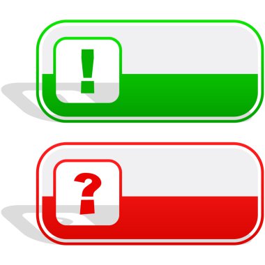 Exclamation and question vector elements. clipart