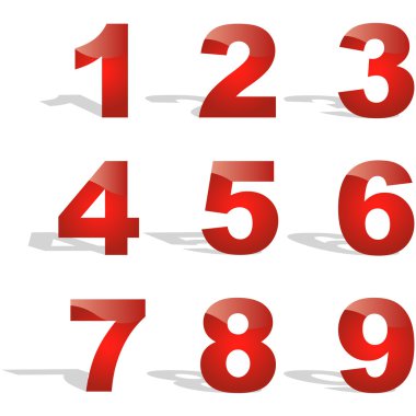 Numbers. Vector illustration. clipart