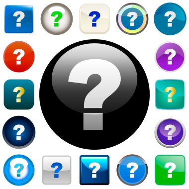 Question vector elements. clipart