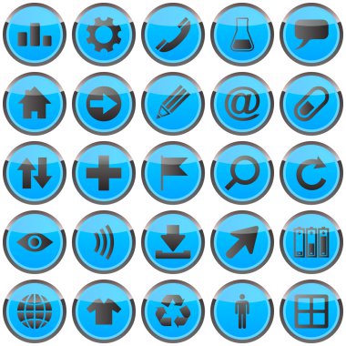 Vector button set clipart