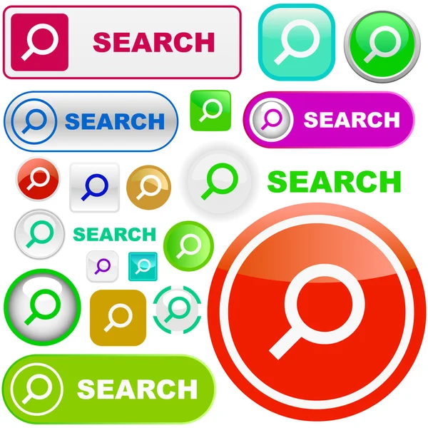 Search icons. — Stock Vector