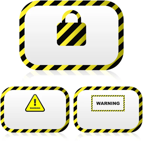 Bannière d'avertissement . — Image vectorielle
