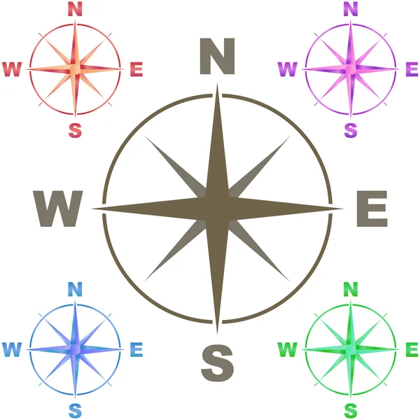 Compass set — Stock Vector