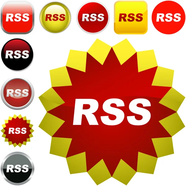 Botones RSS . — Vector de stock